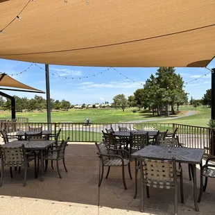 Just a small section of their large outdoor patio.