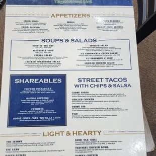 The other half of their menu