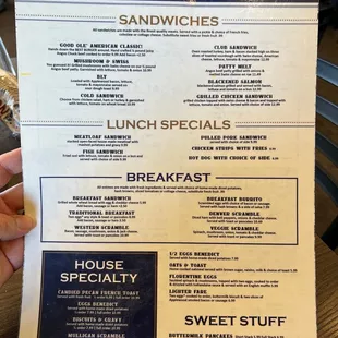 Breakfast &amp; Lunch Menu