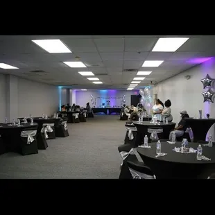 View of dinner tables