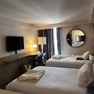 Here are photos of the beds in the Double Queen Suite.