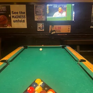 a pool table