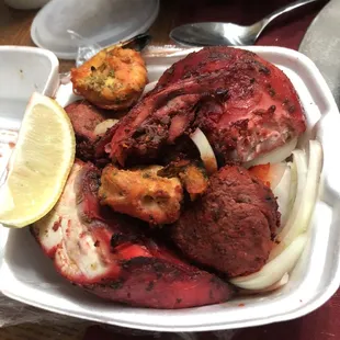Tandoori Chicken, Tandoori Shrimp, Boti Kebab