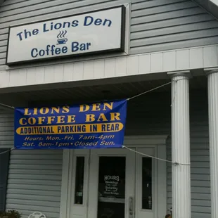 the front of the building