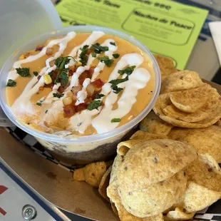 Super Galactic BBQ Food Truck - queso
