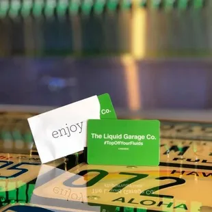 an empty business card