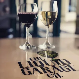 two glasses of wine