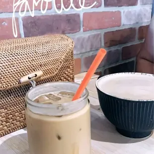 Caramel macchiato with oat milk