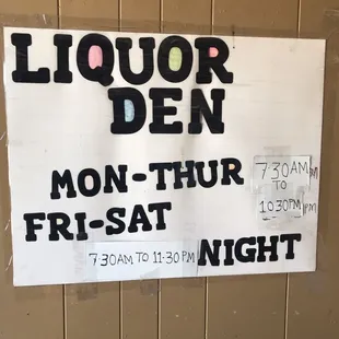 This shop is now called &quot;Liquor Den&quot;