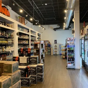 a wide view of the store