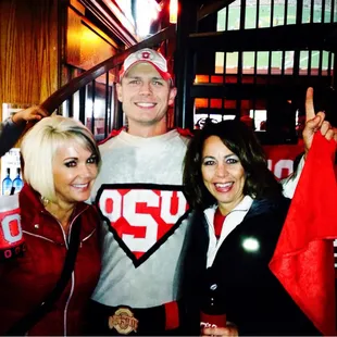 OSU man in tights at The Little Bar.