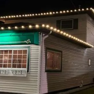 he outside of the building