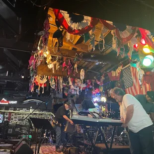 Brassieres on the ceiling