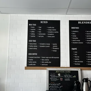 Menu board