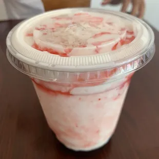 Strawberry coconut smoothie