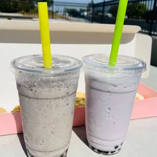 Oreo Frappe and Taro Frappe