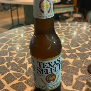 Texas Select nonalcoholic beer. They also had CBD Ranch Water, Red Bull, and a few other NA options. Yay!