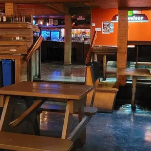 The inside bar and part of the dining area