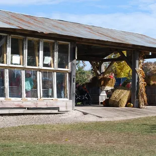 One of the many buildings on the property