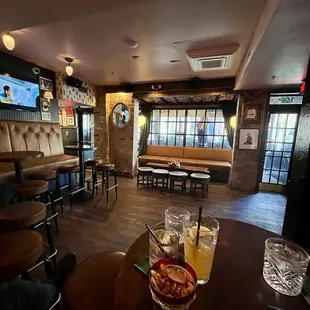 Another view of the bar/dining area