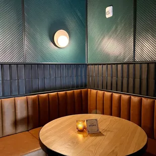 a table with a book on it