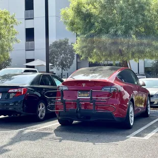 Finding a parking spot on the lot was easy.
