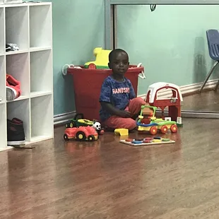 There were some toys on the side for my younger son that did not want to participate in the party.
