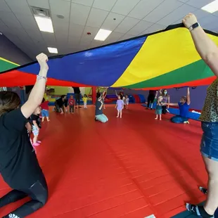 Parachute time during our parent child class