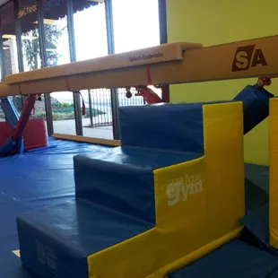 Our regulation size balance beam, helps children build motor skills, as well as, builds self confidence with risk taking!