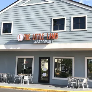 the front of the restaurant