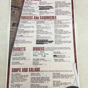 the menu