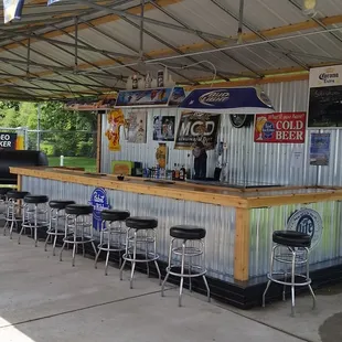 This is our outdoor beer garden.