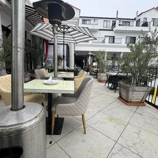 Outdoor patio area.