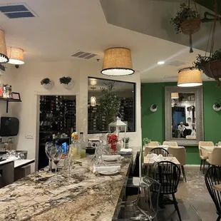 Indoor bar and seating