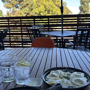 Great atmosphere on the patio - dogs welcome