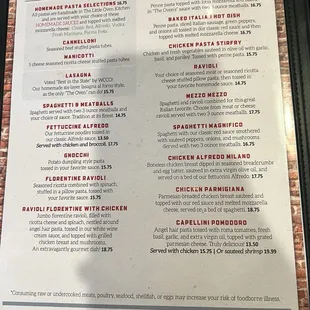 Menu-pasta page