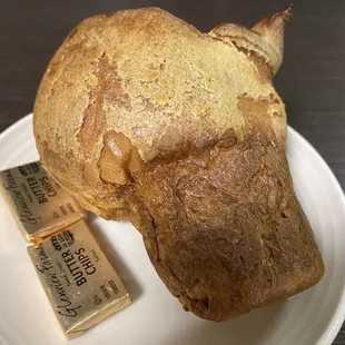 Popover a little over done but still good and something you don't get with other fish fries