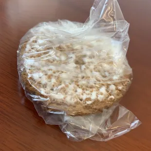 Oatmeal cookie with my fish plate (lagniappe)