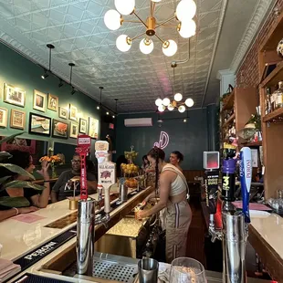 View from the end of the bar