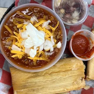 Chili and Friday Special- Tamales!