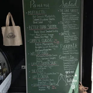 Menu indoor