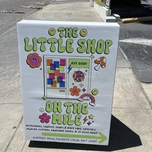 Sign on the sidewalk