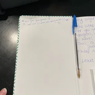 the notebooks on their tables :)