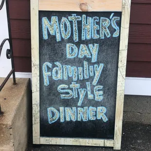 Mother's Day family Style Dinner