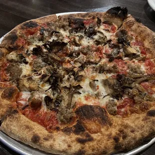 Maitake & Sausage Pizza