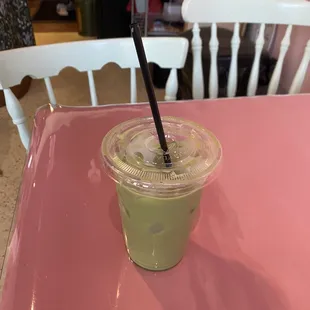 Matcha latte with oat milk SO good