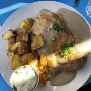 The Midwest: Biscuits and Mushroom gravy