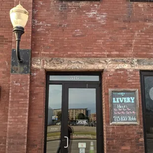 Front door of The Livery