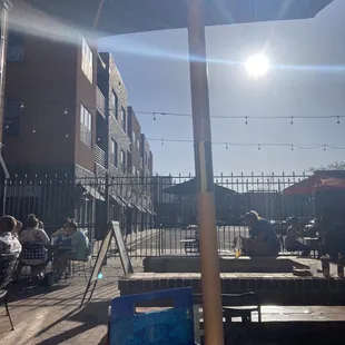Outdoor seating view