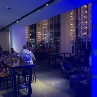 people sitting at tables